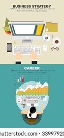 Set of flat design illustration concepts for business, finance, consulting, management, human resources, career,team work, staff training. Concepts for web banner and printed materials.