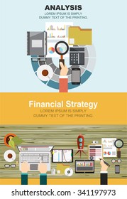Set of flat design illustration concepts for business, finance, consulting, management, human resources, career, employment agency, staff training. Concepts for web banner and printed materials.