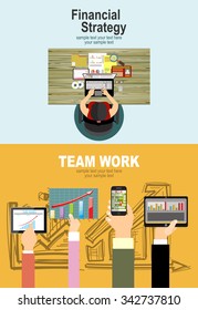 Set of flat design illustration concepts for business, finance, consulting, management, human resources, career,team work, staff training. Concepts for web banner and printed materials.