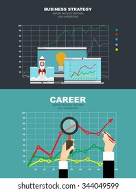 Set of flat design illustration concepts for business, finance, consulting, management, human resources, career,team work, staff training. Concepts for web banner and printed materials.