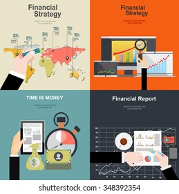 Set of flat design illustration concepts for business, finance, consulting, management, human resources, career, employment agency, staff training,money, technology,startup,creative.