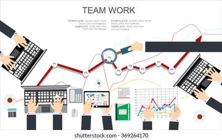 Set of flat design illustration concepts for business, finance, consulting, management, team work, analysis, strategy and planning, startup. Concepts for web banner and printed materials.