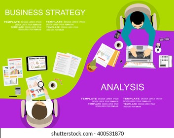 Set of flat design illustration concepts for business, finance, consulting, management, human resources, career, employment agency, staff training. Concepts for web banner and printed