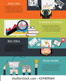 Set of flat design illustration concepts for business, finance, consulting, management, human resources, career, employment agency, staff training,money, technology,startup,creative.