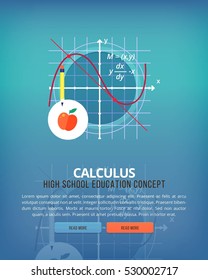 Set Flat Design Illustration Concepts Calculus Stock Vector (Royalty ...