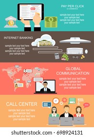 Set of flat design illustration concepts for business, finance, team work, consulting, management, anaysis, career, employment agency, staff training,money, technology,startup,creative.