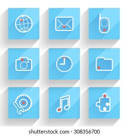 Set of flat design infographic elements.