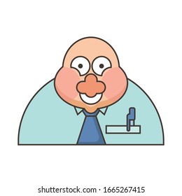 Set of Flat design man characters vector illustration, cartoon characters, isolated on white background