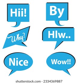 Set of flat design social network stickers. Isolated vector illustrations for online communication, networking, social media, web design, mobile message, chat, marketing material.