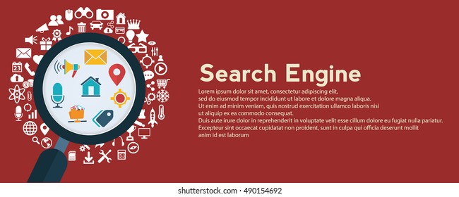 Set of flat design vector illustration concepts for search engine optimization and web analytics elements. Mobile app