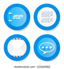 Set of flat document icons. Vector illustration