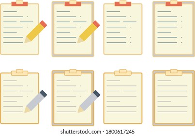 set of flat document icons for web design 