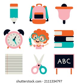 Set Of Flat Education Icons