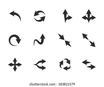 Set of flat fancy vector arrow icons