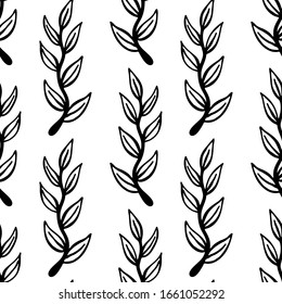 Satz flacher Blumensymbole in Silhouette einzeln auf Weiß. Einfache Retro-Designs in Schwarz-Weiß.