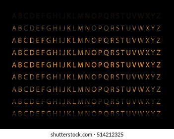 Set of flat font orange color