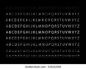 Set of flat font white color