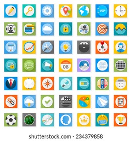 Set flat frame icons. Vector illustration