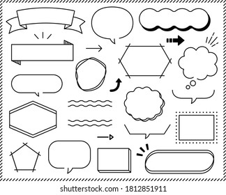 Set of flat frames and background illustrations