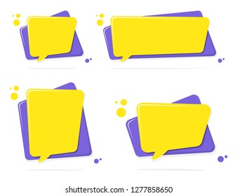 set flat geometric banners for promotion campaign.Banner for web site, design template, sticker and badge. Useful for placard, cards and poster. Collection of creative banner vector illustration