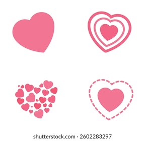 Set flat heart pack collection