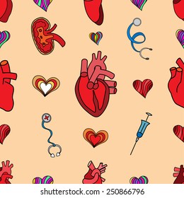set flat human organs icons illustration concept. Vector background design