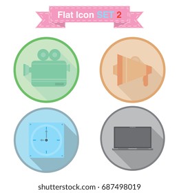 Set of Flat Icon Editable Stroke. EPS10 Vector. Use for banner, wallpaper, website, infographic and other design.