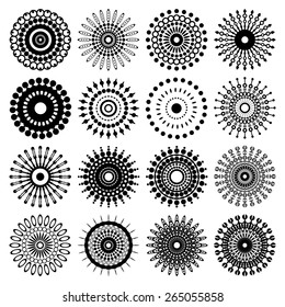 Set of flat icon flower.Vector 