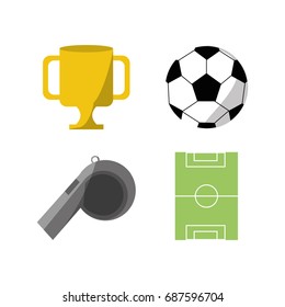 set flat icon tools sport