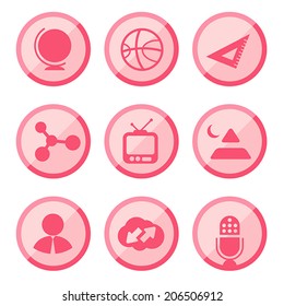 set of flat icon, vector