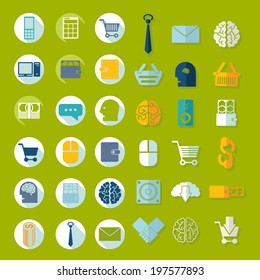 Set of flat icons