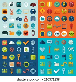 Set of flat icons