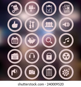 Set of flat icons 