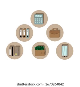 Set of flat icons, business, finances, money and payment concept, analysis and stats, credit plastic card, piggy bank, calculator, loan agreement or contract, currency vector illustration