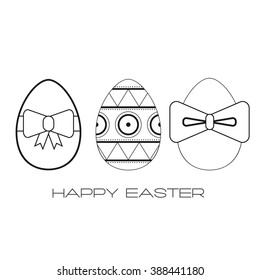 Set of flat icons, Easter eggs