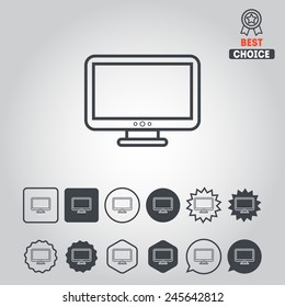 Set of flat icons with electric devices for web design, applications and games