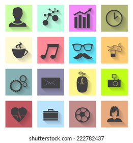 Set of flat icons. eps10