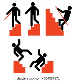 A set of flat icons on different subjects devoted to human activity.