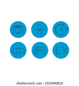 Set of flat icons on white backgrond