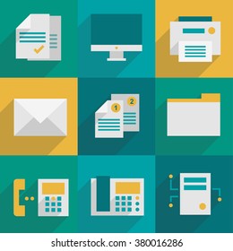 Set of flat icons for IT Service Catalog