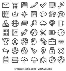 Set flat icons. Vector illustration