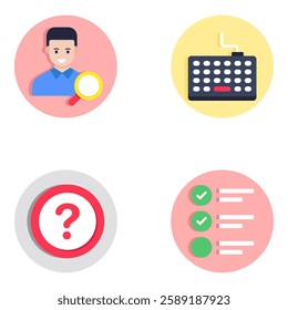 Set of Flat Icons Vectors 


