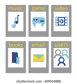 Set of flat icons for web