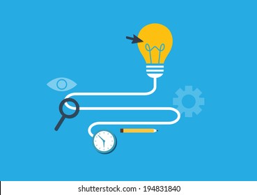 Set of flat illustration design business concept