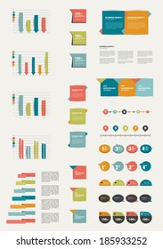 Set of flat infographic elements.