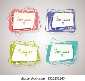 Set of flat labels. Paper tags, promotion banners or discounts.