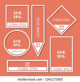 Set of flat labels. Paper tags, promotion banners chat bubbles or quotes.