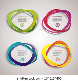 Set of flat labels. Paper tags, promotion banners or discounts.