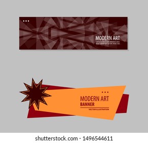 Set of Flat linear promotion ribbon banner, scroll, price tag, sticker, badge, poster. Vector illustration
