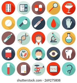 Set Of Flat Medical Icons